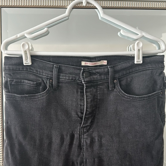 Levi’s 311 Shaping Skinny Dark wash black grey jeans denim size 30 - Picture 2 of 3